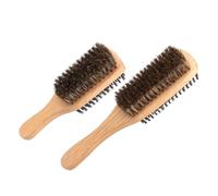 AUTSUPPL Brosse à Cheveux Double Face Poils de Sanglier Lot de 2 pour Hommes Femmes Cheveux Fins Barbe pour Coiffage Nettoyage Entretien Quotidien Grandes et Petites Tailles