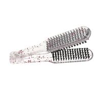 AUTSUPPL Brosse à Cheveux Lissante Professionnelle Avec Pince Outil De Coiffage Polyvalent Résistant Chaleur Brosse Double Face Pour Raidir Et Coiffer Les Cheveux Design Élégant Et