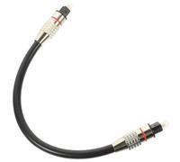 AUTSUPPL Câble Optique Audio Numérique 0,2m, PVC Pmmc, Connecteur Carré | Plaqué Or, Capot Protecteur, Forte Résistance, pour Home Theater et Tv, Noir