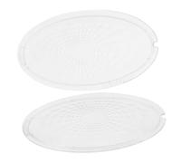 AUTSUPPL Cache Lumiere Hotte Aspirante Transparent Couvercle De Remplacement Pour Lampe De Hotte Accessoire De Protection Pour Lentille Lumineuse Installation Facile 4.88 X 2.52 in 1 Paire
