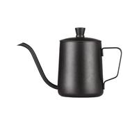 AUTSUPPL Cafetière Manuelle en Acier Inoxydable 350ml, Bec Fin Noir | Poignée Isolante, Résistance à Corrosion et Chaleur, sans Gouttes, Usage Restaurant et Bureau