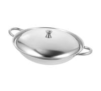 AUTSUPPL Casserole Inox avec Couvercle Marmite Spacieuse Polyvalente pour Nouilles Cuisson Mijotée et Soupes Résistante et Facile à Nettoyer pour Cuisine Maison