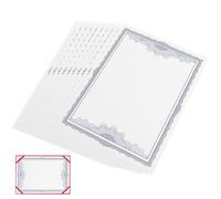 AUTSUPPL Certificat de frontière A4 blanc, 10 pièces, papier imprimable et manuscrit, page intérieure pour impression de distinctions, espace de texte personnalisé, coins arrondis