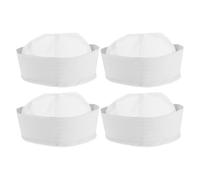 AUTSUPPL Chapeau Marin Blanc Classique pour Adultes, 4 Pièces, Polyester Confortable et Facile à Nettoyer, pour Fête en Croisière ou Navigation