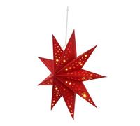 AUTSUPPL Christmas Nine-pointed Star Paper Lantern With LED Lights Star Lampshade Hanging Decoration For Holiday Parties And Weddings