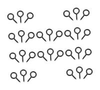 AUTSUPPL Crochets à Œillet à Vis Robustes Faciles à Installer Noirs en Fer Lot de 30 Pièces pour Organiser Vos Accessoires et Suspendre Plafond