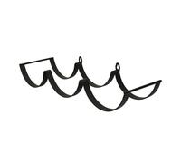 AUTSUPPL Dérouleur de Papier Toilette Support Mural 3 Couches en Métal pour Salle de Bain Cuisine Rangement Essuie-Tout Design Vague Accessoire de Salle de Bain