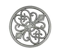 AUTSUPPL Dessous Plat Fonte Épais Rond Motif Vintage Creux Isolant Thermique Antidérapant pour Cuisine et Table à Manger