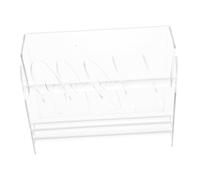 AUTSUPPL Distributeur Étiquettes Ajustable Acrylique avec Compartiments Support pour Autocollants Organiseur de Bureau Polyvalent pour Étiquettes Stockage pour Bureau École et Commerce