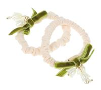 AUTSUPPL Élastiques à Cheveux Forte Flexibilité à Fleurs 2pcs en Plastique et Résine Peuvent être Portés comme Bracelet pour Femmes et Filles pour École et Bals