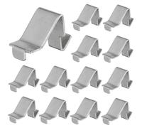 AUTSUPPL Étagère Métalliques en Fer Robustes, Faciles à Installer pour Armoire et Bibliothèque 12 Taquets Clips de Fixation Argenté