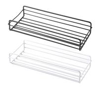 AUTSUPPL Étagères Murales Noir et Blanc sans Perçage Lot de 2 Solution de Rangement Pratique et Design Simple pour Salle de Bain Cuisine