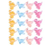 AUTSUPPL Figurine de Mini Dinosaure Lumineuse 20 Pièces en Résine | Style Mignon, Design Délicat et Réaliste, Décoration de Bonsaï, Jardin, Pièce Compacte