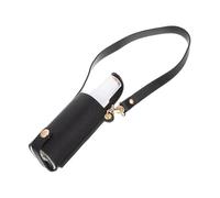 AUTSUPPL Flacon Pulvérisateur Rechargeable 60 Ml Noir Petit Format en Pu Léger Étanche pour Lotion Visage Bouteille de Voyage Portable Pochette pour Soins Personnels