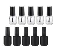 AUTSUPPL Flacons de Vernis à Ongles Vides Multi-usages en Verre 10pcs 15ml Rechargeables Légers Soin des Ongles Voyage