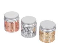 AUTSUPPL Flocons De Dorure Feuille à Ongles 3 Flacons Taille Unique Décoration Nail Art Diy Ongles Naturels Et Artificiels Usage Quotidien Et Événement