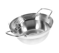 AUTSUPPL Friteuse Tempura Japonaise Mini Inoxydable Poêle Antiadhésive Pratique pour Maison Compatible Induction Design Simple
