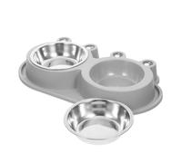 AUTSUPPL Gamelle Double pour Chats et Chiots avec Base Antidérapante en PP et Design à Double Compartiment, Parfaite pour Usage en Milieu Intérieur et Extérieur
