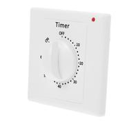 AUTSUPPL Interrupteur Minuterie Mécanique à Montage Apparent pour Intérieur Prise avec Minuterie Contrôle Éclairage et Appareils Électriques Incluse