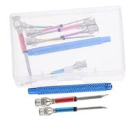 AUTSUPPL Kit Aiguilles à Punch Interchangeable pour Broderie et Point de Croix Accessoire DIY pour Débutants Adultes Complet Têtes avec Manche Robuste pour Travaux Manuels et Créations