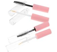 AUTSUPPL Kit de 4 Tubes de Mascara Vides 10ml en Pet Rose Transparent, Outil de Maquillage Pratique et Portable pour Remplissage DIY et Rangement Facile Couleur Aléatoire