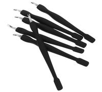 AUTSUPPL Kit de 6 Outils Poussoir à Cuticules en Plastique Abs Portable, Accessoire Professionnel et Maison pour Retirer les Peaux Mortes et Soigner les Ongles