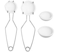 AUTSUPPL Kit de Creusets Métalliques pour Fusion Bols de Fusion Plusieurs avec Pinces Acier Robustes pour Bijouterie Moulage et Travail des Métaux