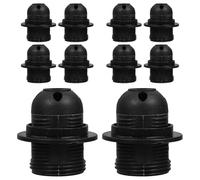 AUTSUPPL Lot de 10 Douilles E27 à Filetage Complet, Grosse Taille, Clipser, Noir, Socle de Remplacement pour Lampe Led, Adaptateur de Douille D'ampoule, pour Éclairage Domestique Suspendre