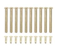 AUTSUPPL Lot de 10 Sets de Rivets à Tige Pleine en Métal Doré 3 Mm pour Éventail Pliant, Accessoires de Réparation avec Anneau, Fixations pour Ventilateur Portatif, Kit Professionnel