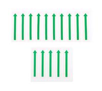 AUTSUPPL Lot de 15 Autocollants Flèche Droite Vert en Pet pour Signalisation D'avertissement, Autocollants Repositionnables pour Centre Communautaire et Salle de Sport