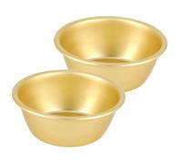 AUTSUPPL Lot de 2 Bols à Vin de Riz en Aluminium sans Poignée 12 Cm Petits Bols Coréens pour Makgeolli Résistants sans Absorption D’odeur pour Maison Camping et Pique-niques
