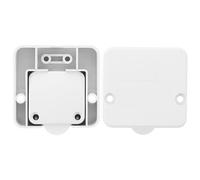 AUTSUPPL Lot de 2 Interrupteurs Blancs 2a 250v Couvercle pour Éclairage Automatique D’armoire et Placard, Contacteur de Porte Led, Commande D’éclairage pour Meubles, Installation Facile,