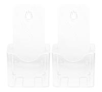 AUTSUPPL Lot de 2 Porte-brochures de Bureau en Acrylique Transparent, Support Pratique pour Documents et Livres, Rangement Simple pour Salle D'étude