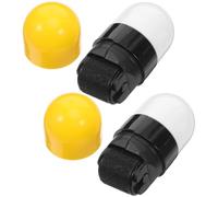 AUTSUPPL Lot de 2 Tampons à Rouleau Occultant Double Tête Jaune Tampon de Sécurité pour Masque d'Adresse Privé Protection Antivol des Données Personnelles pour Courrier Documents et