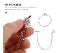 AUTSUPPL Lot De 30 Chaînes De Bracelets Breloques à Maillons Argentées Avec Fermoirs à Bascule Multifonction Pour Fabrication De Bijoux Femme Usage Quotidien Plage Fête 18 Cm