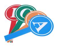 AUTSUPPL Lot de 4 Tableaux Blancs Effaçables à Sec, Simple Face Lettres Abcd, Mousse Épaisse Portable, Planches de Notation pour Juges, pour Compétitions et Bureaux