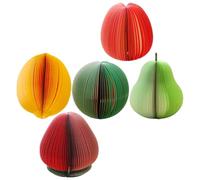 AUTSUPPL Lot de 5 Blocs-notes Autocollants Forme Fruits, Papier Détachable Adhésif, Accessoires de Note Portables pour Bureau, École et Maison