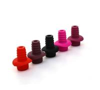 AUTSUPPL Lot de 5 Bouchons de Bouteille en Silicone Alimentaire de Chapeau Couleur Rose Étanchéité Hermétique pour Vin Bière et Condiments Conservation Longue Durée