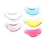 AUTSUPPL Lot De 5 Patchs Oculaires En Gel 6,5 Cm U-forme Hydratants Et Thermiques Pour Femmes, Coussinets Pour Soin Des Yeux, Soulagement Froid/chaud, Usage Domicile Et Voyage, Couleurs Variées