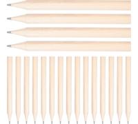 AUTSUPPL Lot de 50 mini-crayons courts en bois - Forme ronde HB - Pour le dessin d'enfants et les projets d'art en maternelle, faciles à tenir pour les