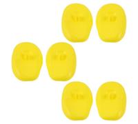 AUTSUPPL Lot de 6 Cache-oreilles en Silicone Jaune Réutilisables pour Coloration Capillaire, Protège-oreilles Efficaces pour Coiffure à Domicile Hommes et Femmes