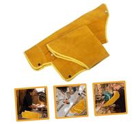 AUTSUPPL Manchettes de Soudage Épais Jaune Protection Anti-coupure et Anti-brûlure Manchons Pratiques pour Bras Sécurité Travail et Jardinage