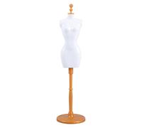 AUTSUPPL Mannequin Torse Féminin en Plastique Socle pour Présentation de Vêtements de Poupée, Conçu pour Usage en Atelier de Couture ou Organisation d'Armoire à Poupée