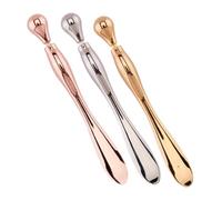 AUTSUPPL Mini Cuillère Métallique pour Massage des Yeux, Spatule de Soin Contour, Applications Quotidiennes, Lot de 3Pcs