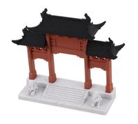 AUTSUPPL Miniature Chinese Gate Model for Aquarium Micro Landscaping Plastic Ancient Architecture Ornament Compact Cultural Archway Decoration for Bonsai and Small Spaces