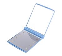 AUTSUPPL Miroir LED Maquillage Pliable Carré Réversible Portable Miroir de Poche Éclairant Compact pour Voyage