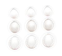 AUTSUPPL Moule à Biscuits en Plastique Blanc 9pcs Forme Coquillage Surface Lisse et Résistant aux Rayures pour Décoration de Gâteau DIY et Vacances