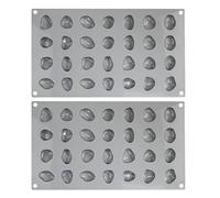 AUTSUPPL Moule à Chocolat Antiadhésif en Silicone 28 Cavités Forme Galets Lot de 2 Pièces Compact Compatible Lave-vaisselle pour Décoration de Gâteaux Cuisine