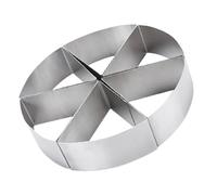 AUTSUPPL Moule à Gâteau Inox 6 Pièces Coupe-Gâteau Triangulaire pour Découpe Précise de Pâte, Fruits et Fromage en Pâtisserie