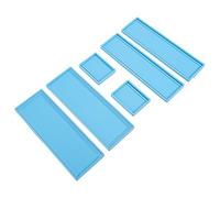 AUTSUPPL Moule Silicone Domino pour Résine Boîte de Rangement Créative Moulage et Antidéformation Bleu